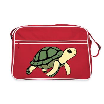 Turtle Turtles - Retro Bag - red/white - Front