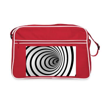 Spirale noire et blanche vortex - Sac Retro - rouge/blanc - Devant