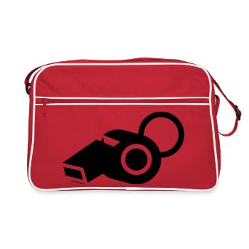 Entraîneur arbitre de sifflet - Sac Retro - rouge/blanc - Devant