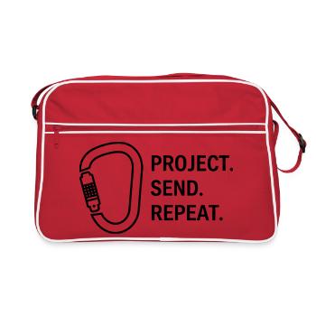 Der Zyklus des Kletterers - Retro Tasche - Rot/Weiß - Vorne