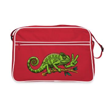 Paix Caméléon - Sac Retro - rouge/blanc - Devant