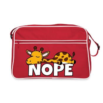 Girafe paresseuse non Pas aujourd’hui Afrique paresseuse - Sac Retro - rouge/blanc - Devant