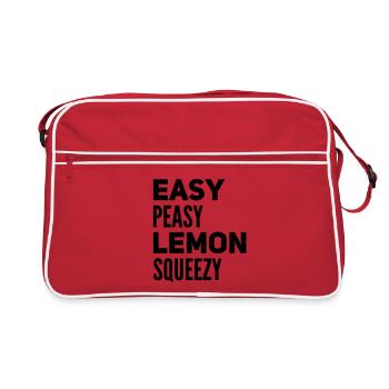 Facile à presser comme un citron – Diction drôle - Sac Retro - rouge/blanc - Devant
