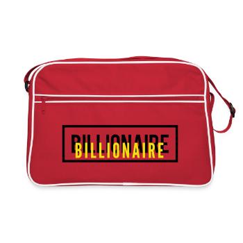 Conception de texte de motivation milliardaire - Sac Retro - rouge/blanc - Devant
