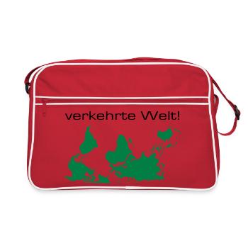 verkehrte welt - Retro Tasche - Rot/Weiß - Vorne