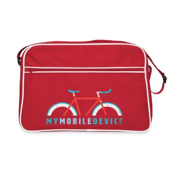 Fixie - My Mobile Device is my Single Speed Bike - Retro Bag - red/white - Front