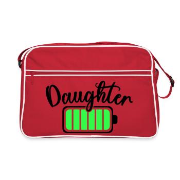 Neon Bar Equalizer Pattern - Retro Bag - red/white - Front