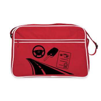 Highway car driver's license - Retro Bag - red/white - Front