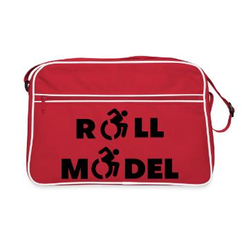 Every wheelchair user is a role model * - Retro Bag - red/white - Front