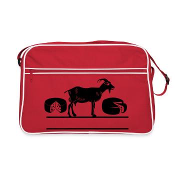 Goat candles banner - Retro Bag - red/white - Front