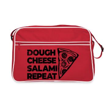 Pâte Fromage Salami Répéter - Sac Retro - rouge/blanc - Devant