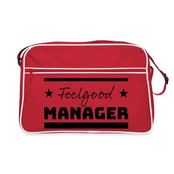 Tshirt Feelgood Manager Stars black - Retro Bag - red/white - Front