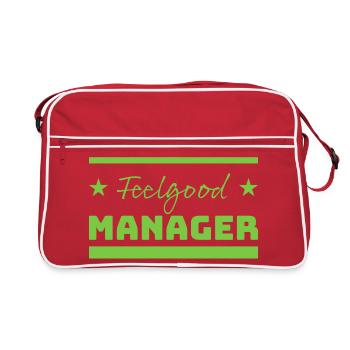 Tshirt Feelgood Manager Stars green - Retro Bag - red/white - Front
