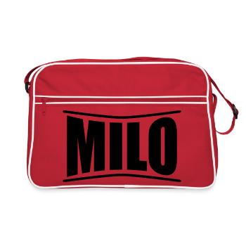 Tee shirt Milo idée cadeau t-shirt - Sac Retro - rouge/blanc - Devant