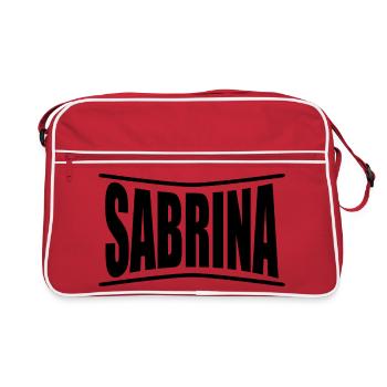 t-shirt Sabrina t-shirt idée cadeau - Sac Retro - rouge/blanc - Devant
