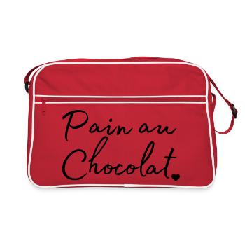 Team pain au chocolat. Humour région française - Sac Retro - rouge/blanc - Devant