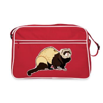 Ferret - Retro Bag - red/white - Front
