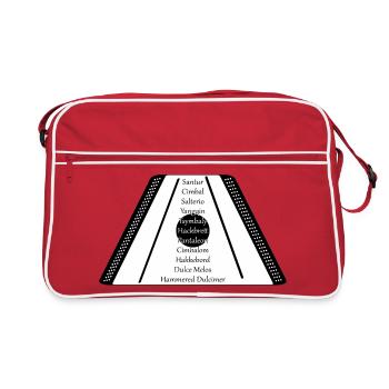 Dulcimer noir n blanc - Sac Retro - rouge/blanc - Devant