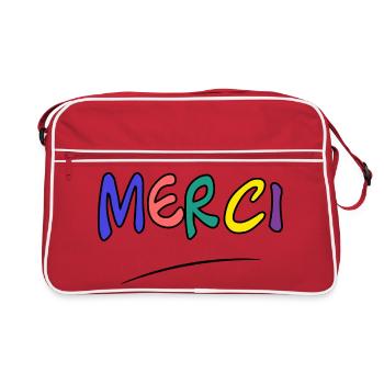 MERCI. MAÎTRESSE. MAÎTRE. MERCI MAÎTRESSE - Sac Retro - rouge/blanc - Devant