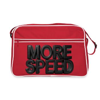 Plus de vitesse - Sac Retro - rouge/blanc - Devant