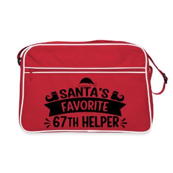 Santa's Favorite 67th Helper - Retro Bag - red/white - Front