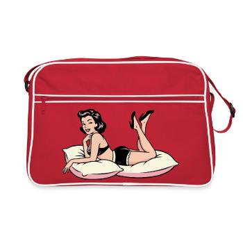 Retro Pin-up Lounge on Cushions - Retro Bag - red/white - Front