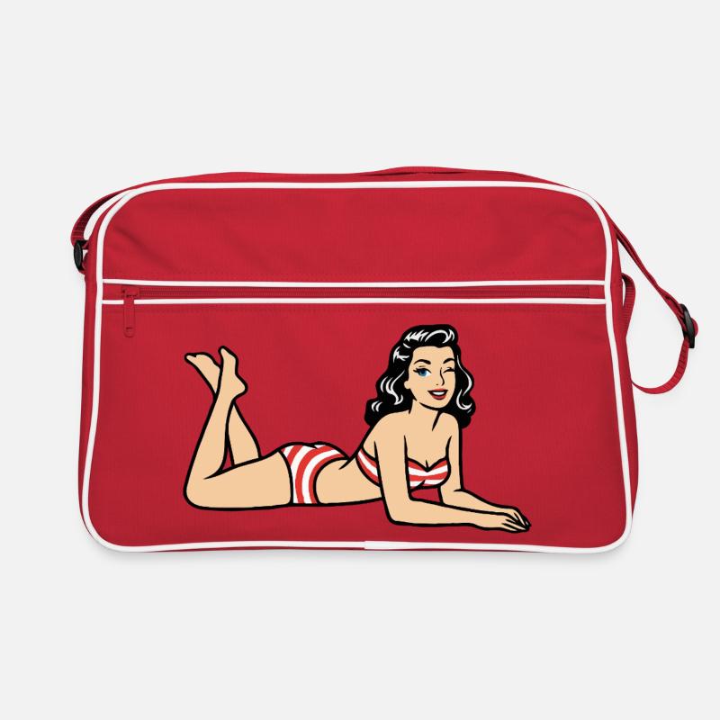 Retro Pinup Bikini Beach Image Retro Bag