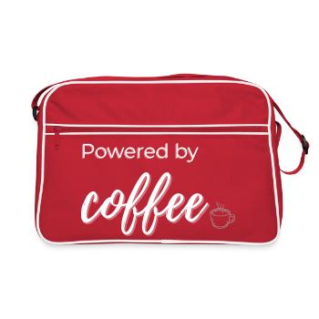 Powered by Coffee - Sac Retro - rouge/blanc - Devant