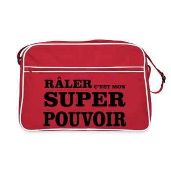 Complaining is my SUPERPOWER - Retro Bag - red/white - Front