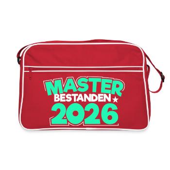 Master 2026 Master Doctorat Diplôme - Sac Retro - rouge/blanc - Devant