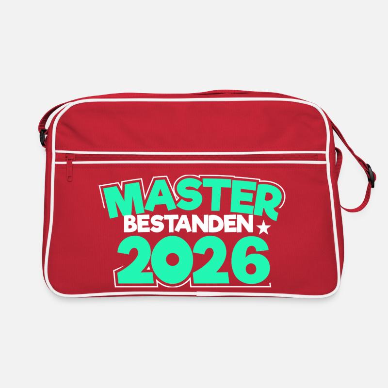 Master 2026 Masterabschluss Promotion Sponsion Retro Tasche