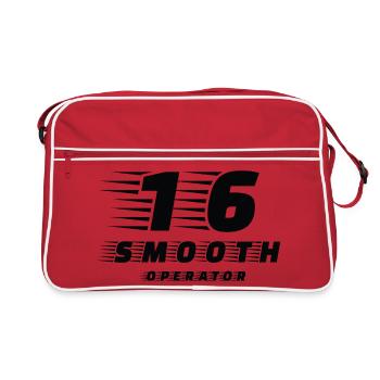 Smooth Operator 16 un mot de passe amusant pour les fans de Formula - Sac Retro - rouge/blanc - Devant