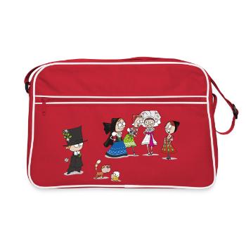 COMIC KWAS - Retro Tasche - Rot/Weiß - Vorne