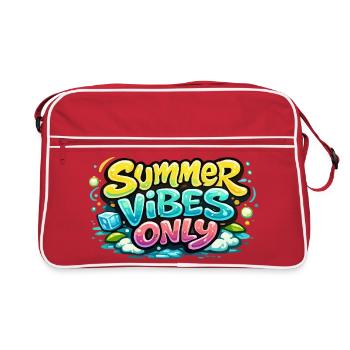 Ambiances estivales uniquement – Graphismes de plage colorés - Sac Retro - rouge/blanc - Devant