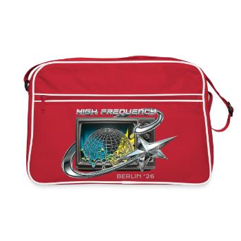 High Frequency Berlin 26 Retro Tech - Retro Tasche - Rot/Weiß - Vorne
