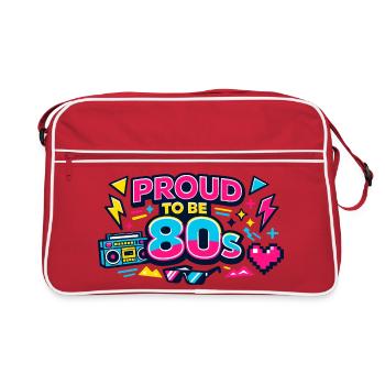 Fier d’être Neon des années 80 - Sac Retro - rouge/blanc - Devant