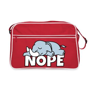 Éléphant paresseux non Pas aujourd’hui Afrique paresseuse - Sac Retro - rouge/blanc - Devant