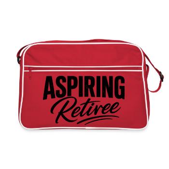 Aspiring Retiree - Retro Bag - red/white - Front