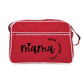 Maman T-Shirt Maman Ami Amour - Sac Retro - rouge/blanc - Devant