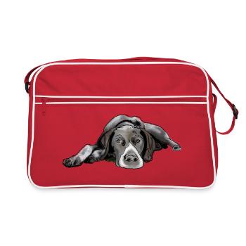 Pointer German Shorthair - Retro Bag - red/white - Front