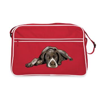 Pointer German Shorthair - Retro Bag - red/white - Front