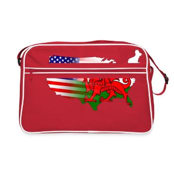 American Welsh Flag - Retro Bag - red/white - Front