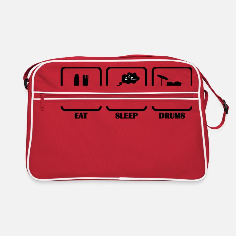 Eating sleeping drums drummer gift idea Retro Bag