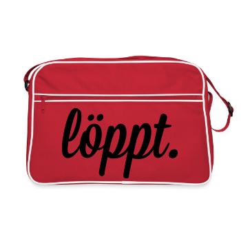 löppt - Retro Tasche - Rot/Weiß - Vorne