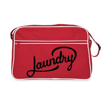 Inscription amusante pour la lessive - Sac Retro - rouge/blanc - Devant