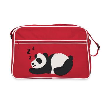 Panda Panda Bear - Retro Bag - red/white - Front