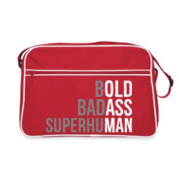 Bold Badass Superhuman - Sac Retro - rouge/blanc - Devant