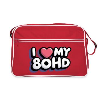 I Love My 80HD - Retro Bag - red/white - Front