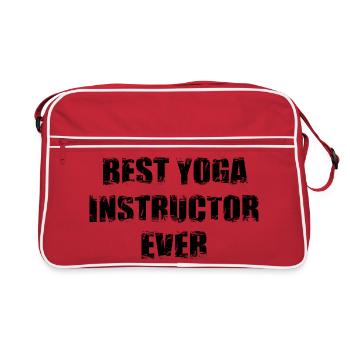 Meilleur entraîneur de yoga - Sac Retro - rouge/blanc - Devant