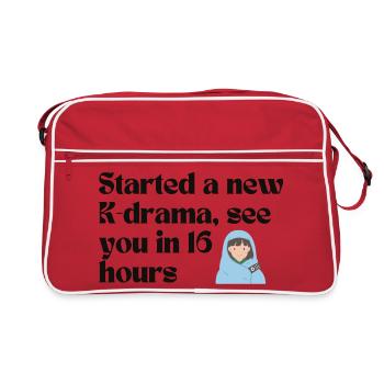 Started a New K-Drama See You in 16 Hours merch - Retro Bag - red/white - Front